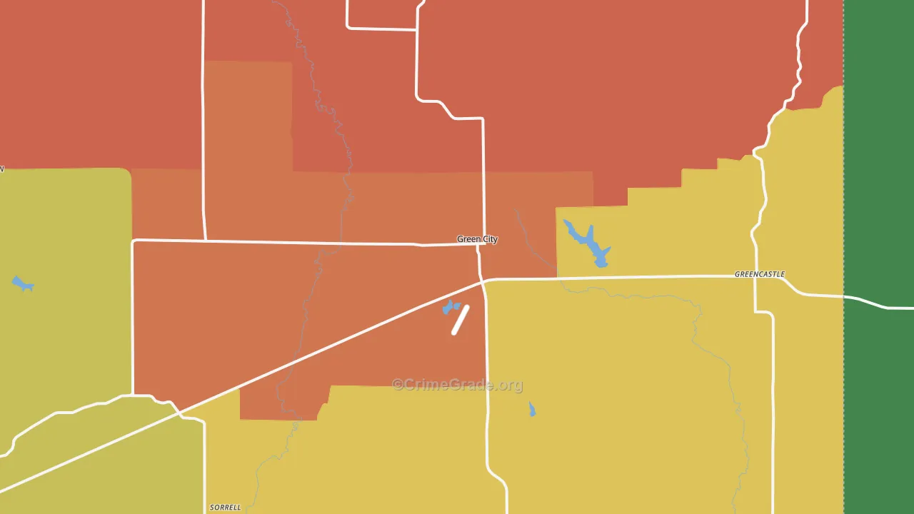 63545, MO Map of Drug-Related Crime Rates