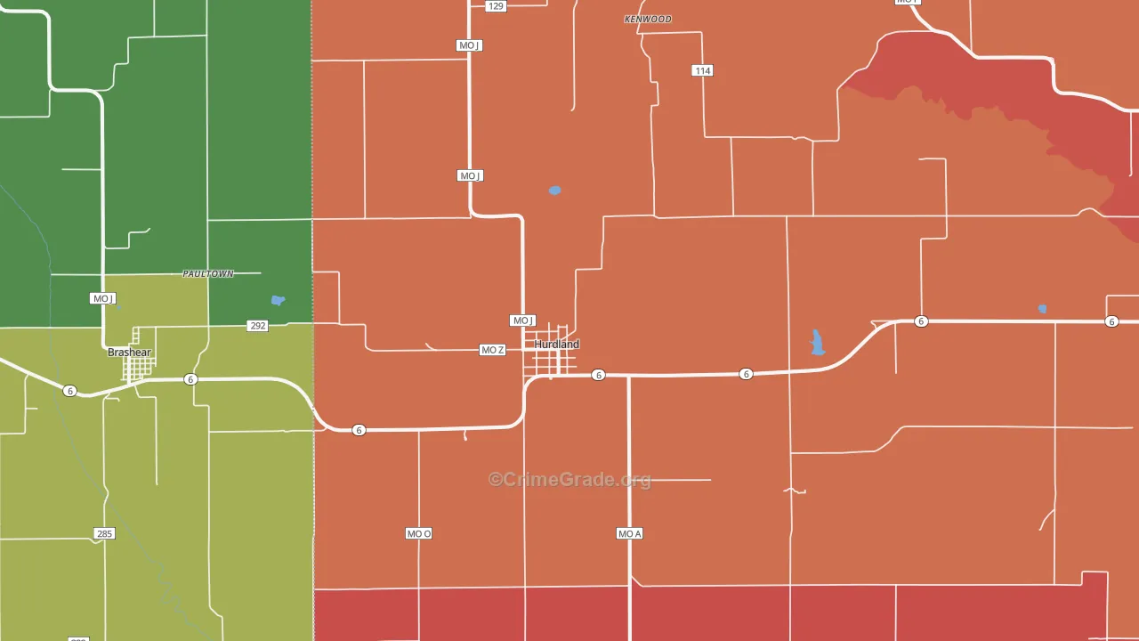 63547, MO Map of Drug-Related Crime Rates