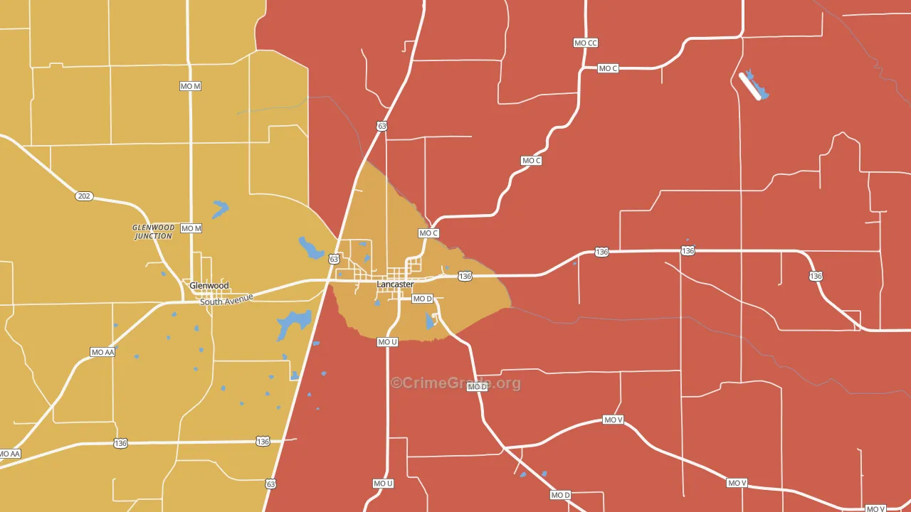 63548, MO Map of Drug-Related Crime Rates
