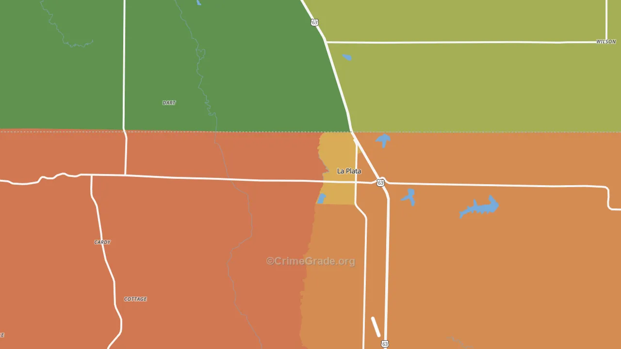 63549, MO Map of Drug-Related Crime Rates