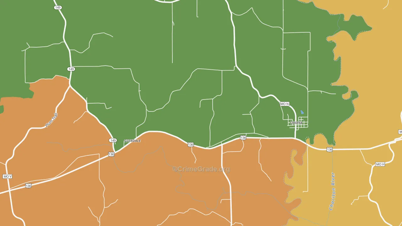 63551, MO Map of Drug-Related Crime Rates