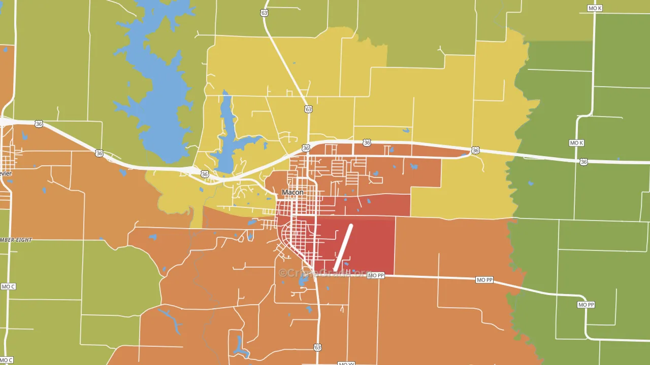 63552, MO Map of Drug-Related Crime Rates