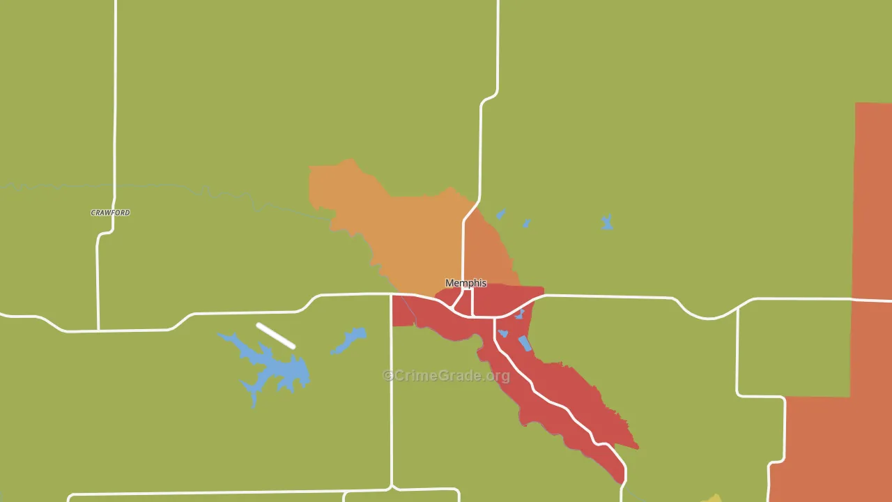 63555, MO Map of Drug-Related Crime Rates