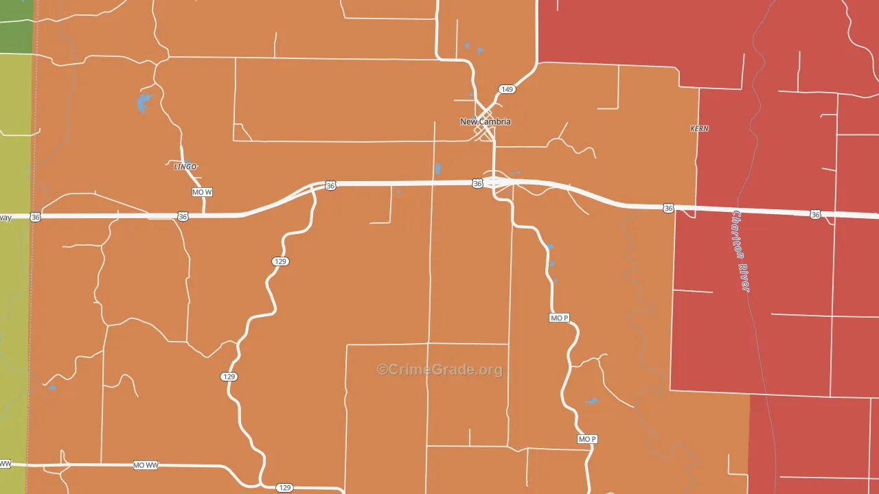 63558, MO Map of Drug-Related Crime Rates