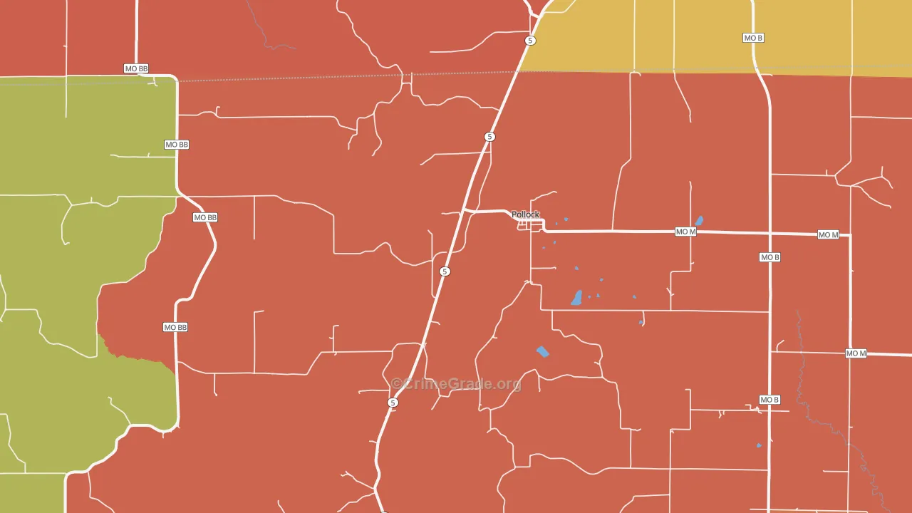 63560, MO Map of Drug-Related Crime Rates