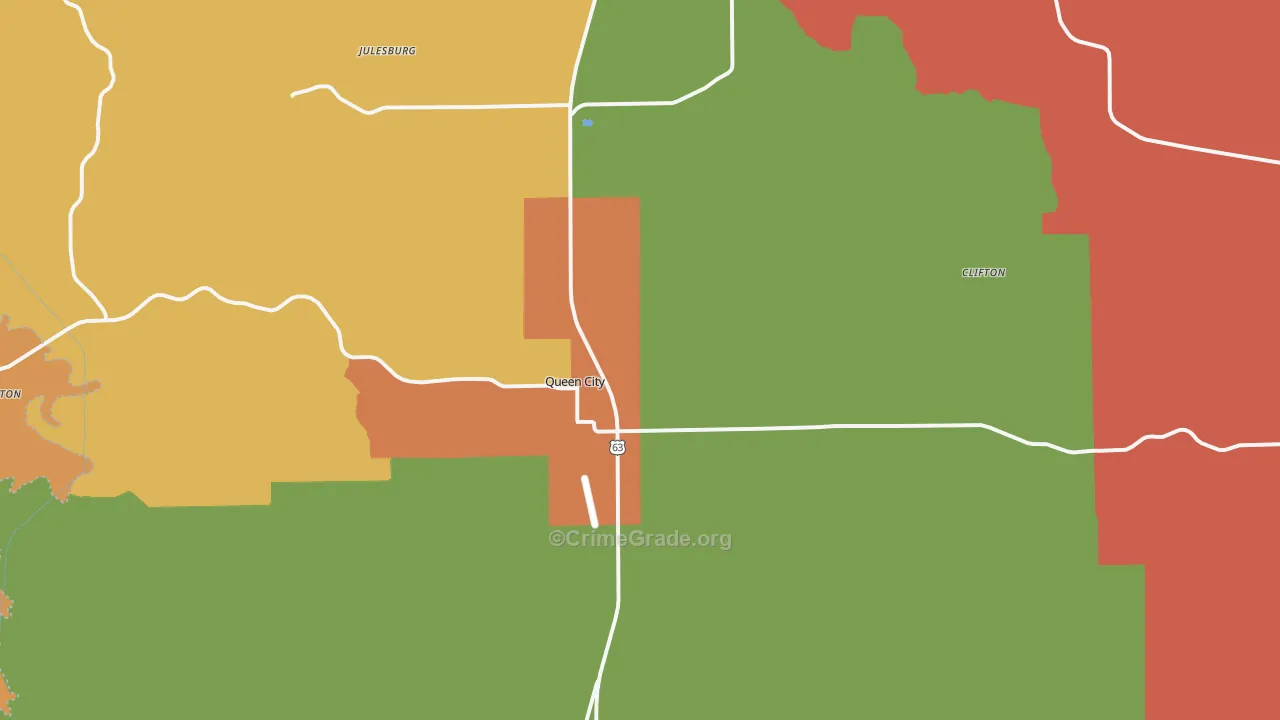 63561, MO Map of Drug-Related Crime Rates