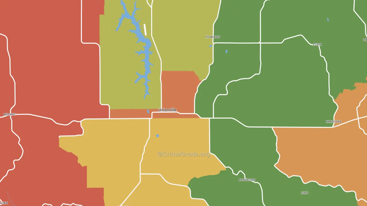 63565, MO Map of Drug-Related Crime Rates