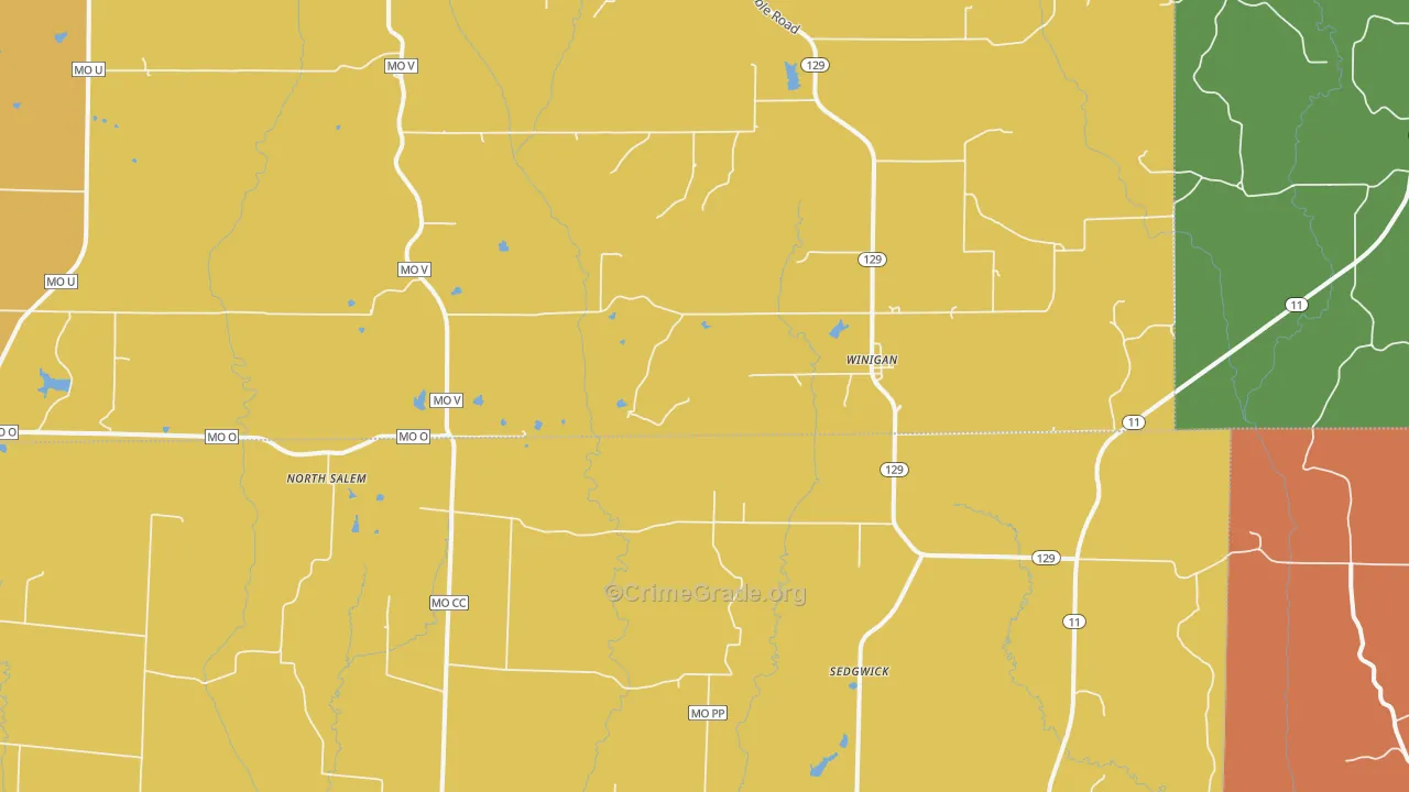 63566, MO Map of Drug-Related Crime Rates