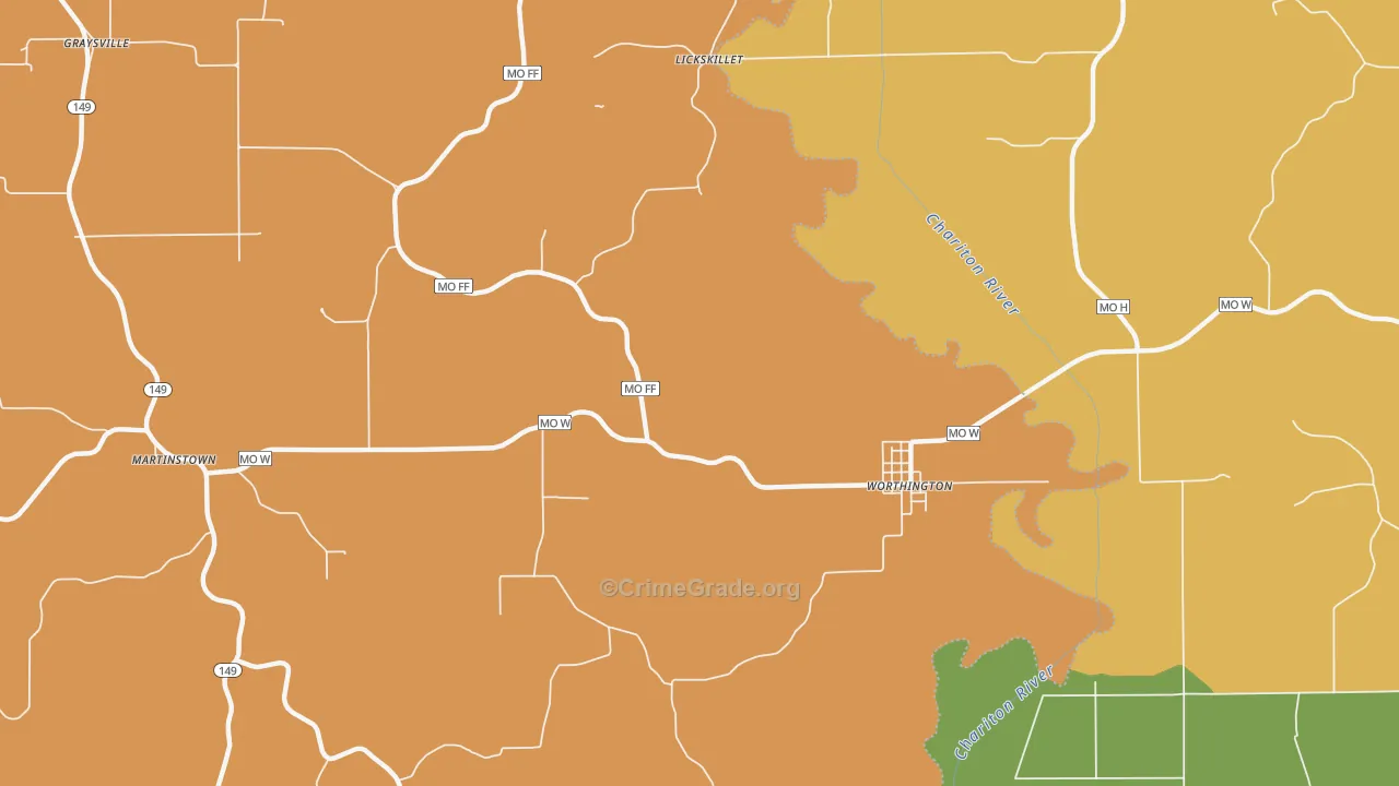 63567, MO Map of Drug-Related Crime Rates