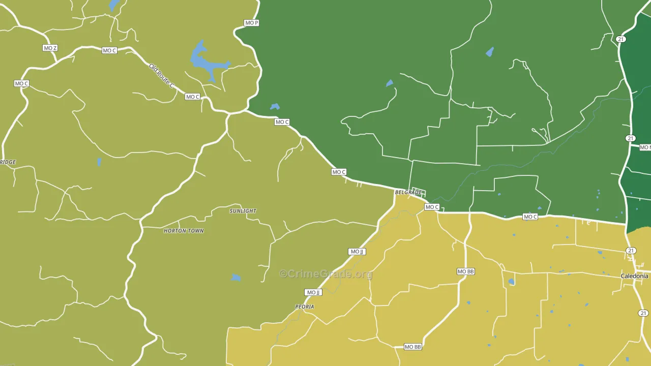 63622, MO Map of Drug-Related Crime Rates