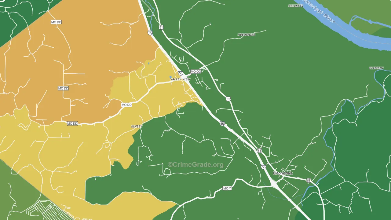 63627, MO Map of Drug-Related Crime Rates