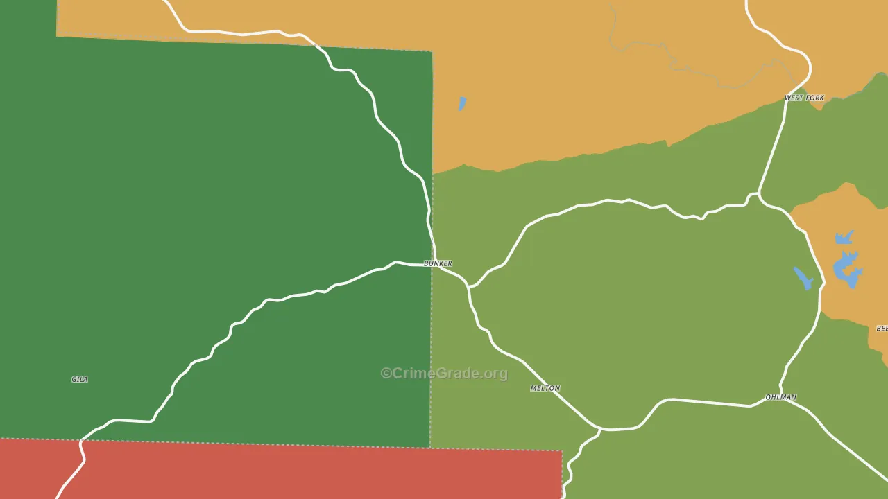 63629, MO Map of Drug-Related Crime Rates