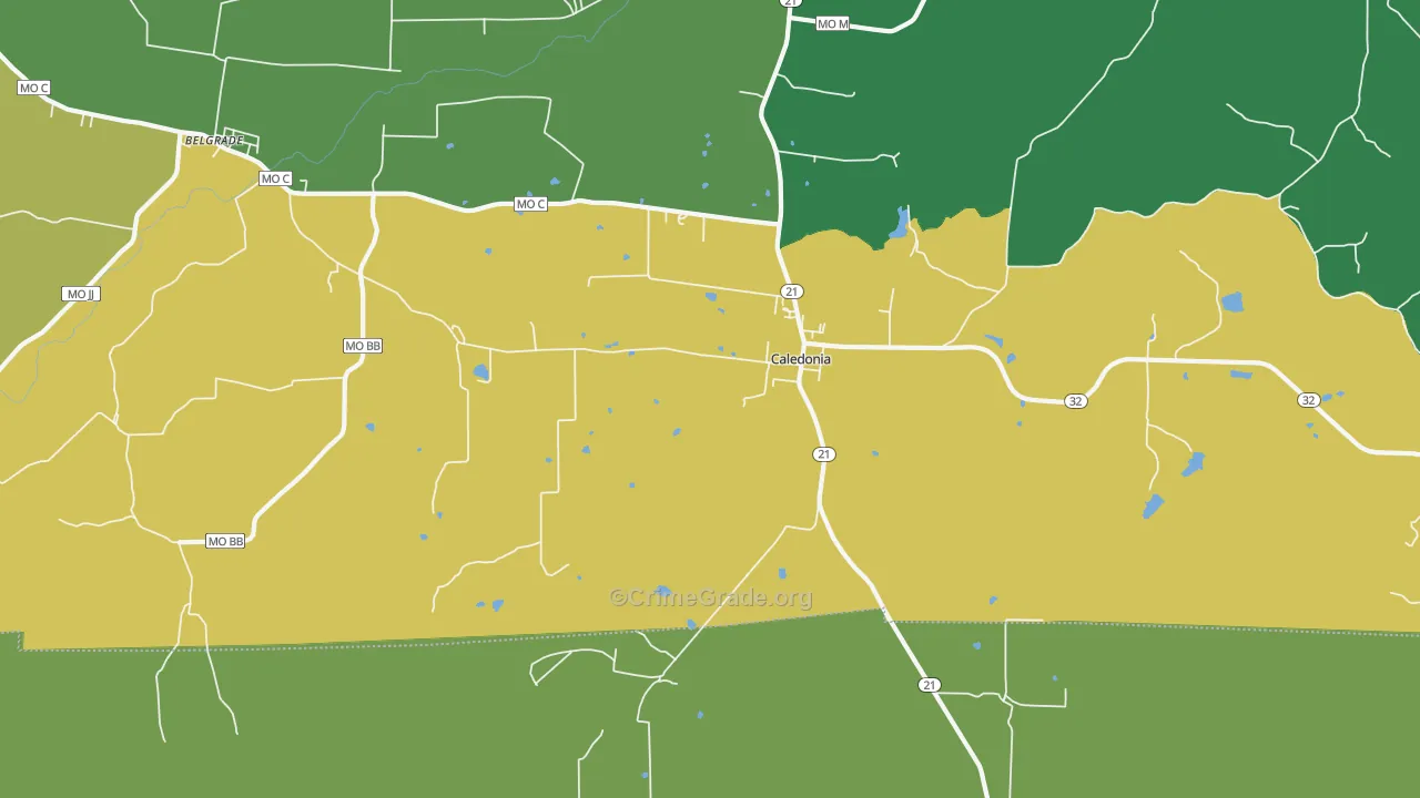 63631, MO Map of Drug-Related Crime Rates