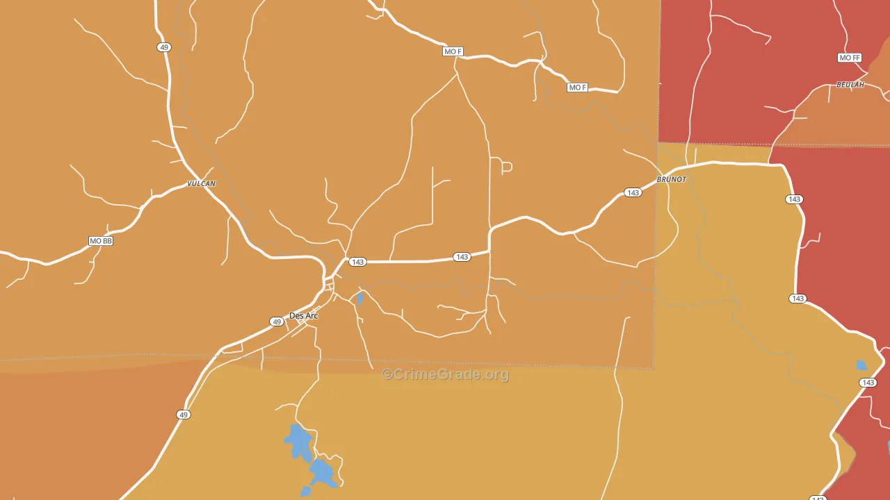 63636, MO Map of Drug-Related Crime Rates