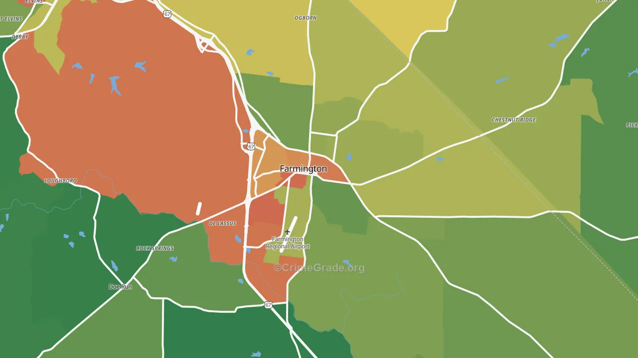 63640, MO Map of Drug-Related Crime Rates