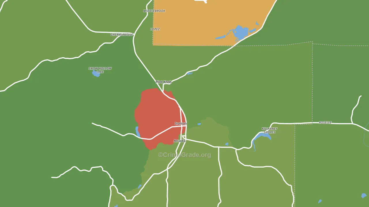 63650, MO Map of Drug-Related Crime Rates