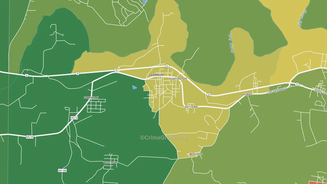 63653, MO Map of Drug-Related Crime Rates