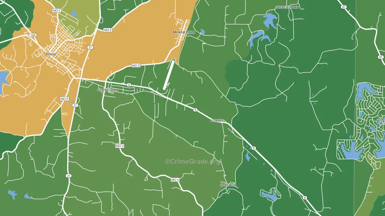 63660, MO Map of Drug-Related Crime Rates