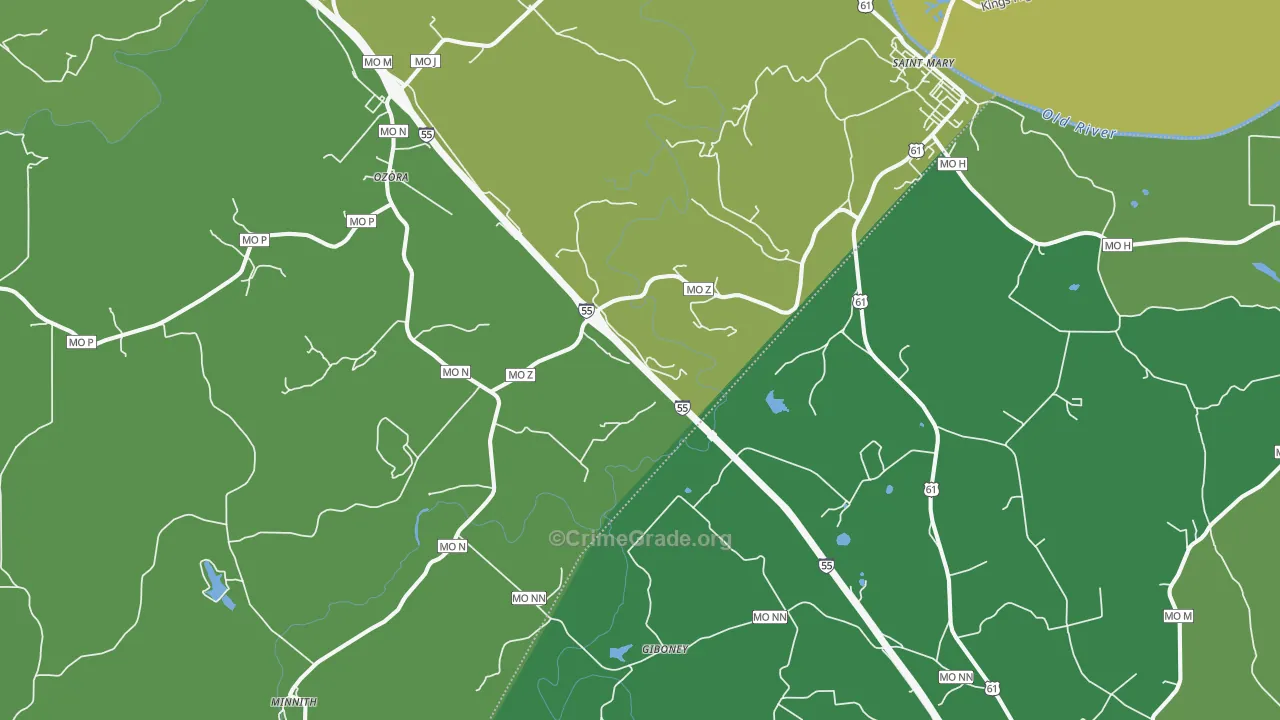 63673, MO Map of Drug-Related Crime Rates