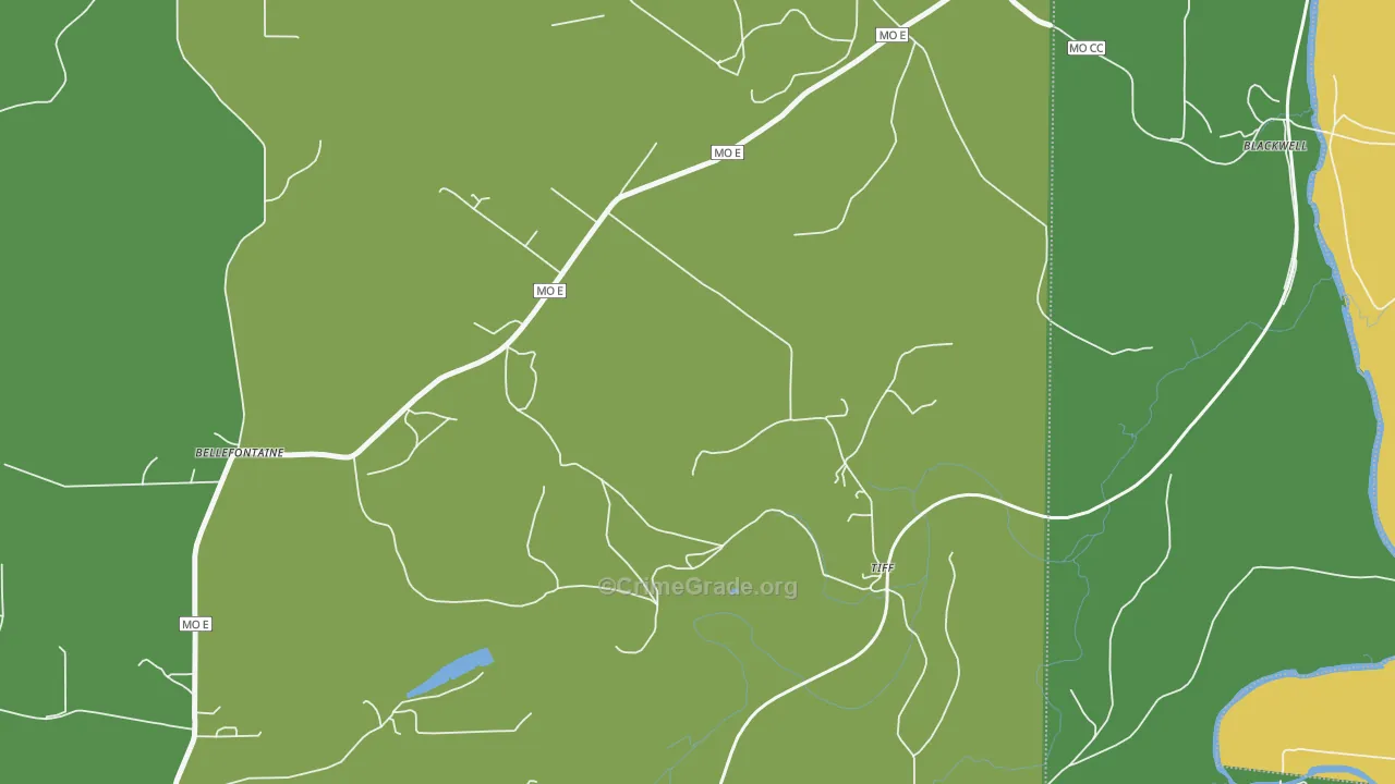 63674, MO Map of Drug-Related Crime Rates