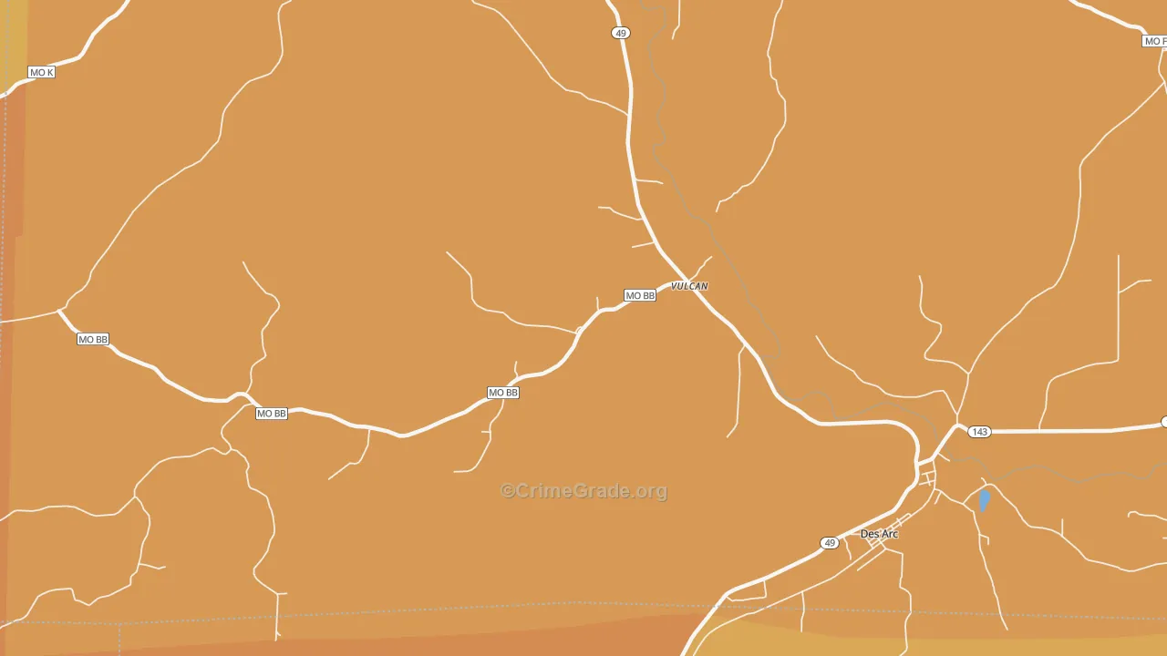 63675, MO Map of Drug-Related Crime Rates