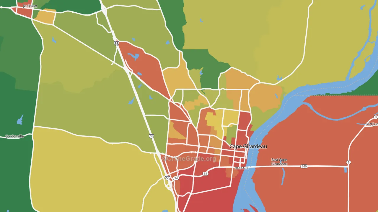 63701, MO Map of Drug-Related Crime Rates