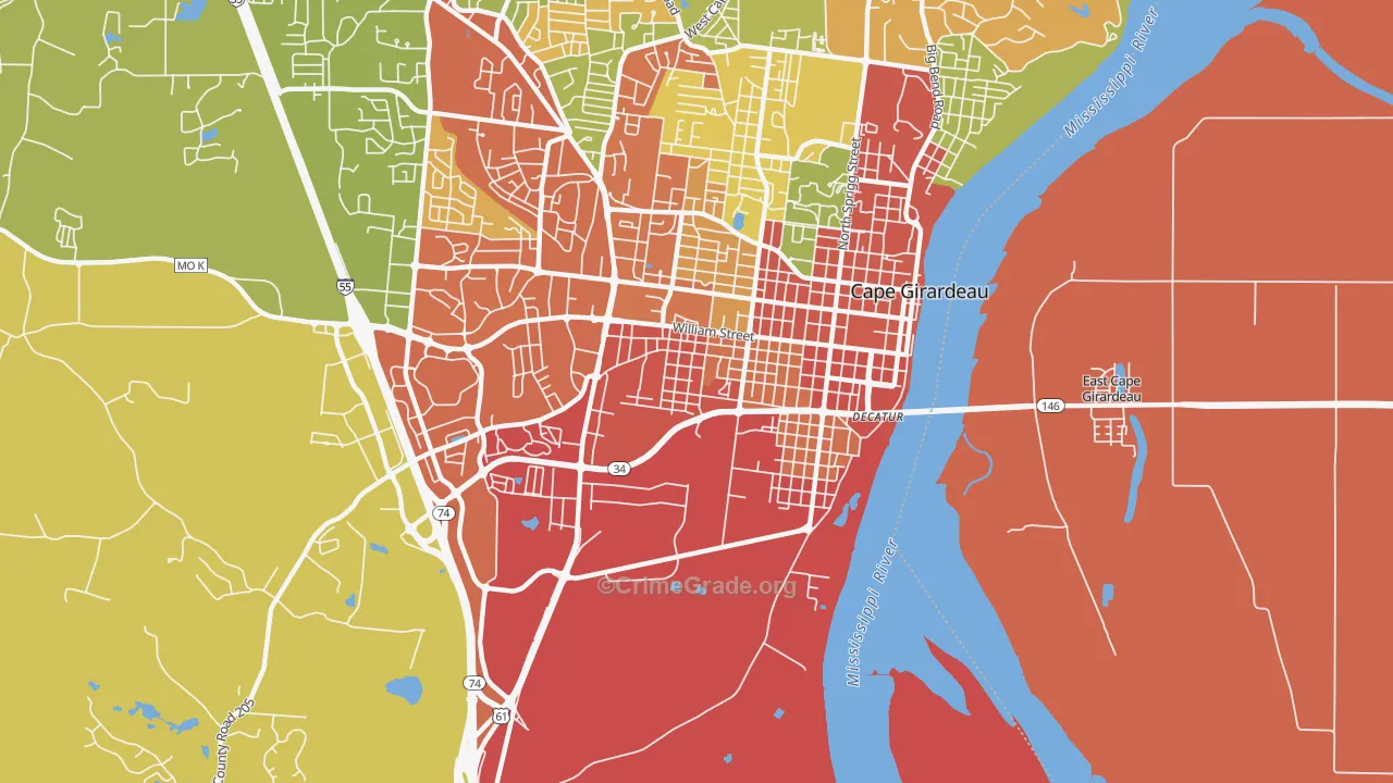 63703, MO Map of Drug-Related Crime Rates