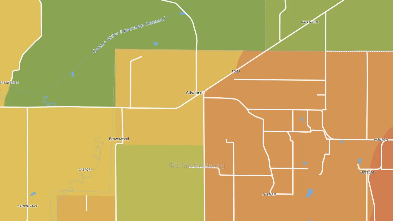 63730, MO Map of Drug-Related Crime Rates