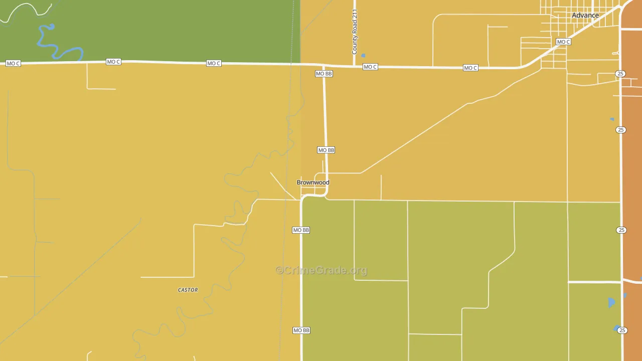 63738, MO Map of Drug-Related Crime Rates