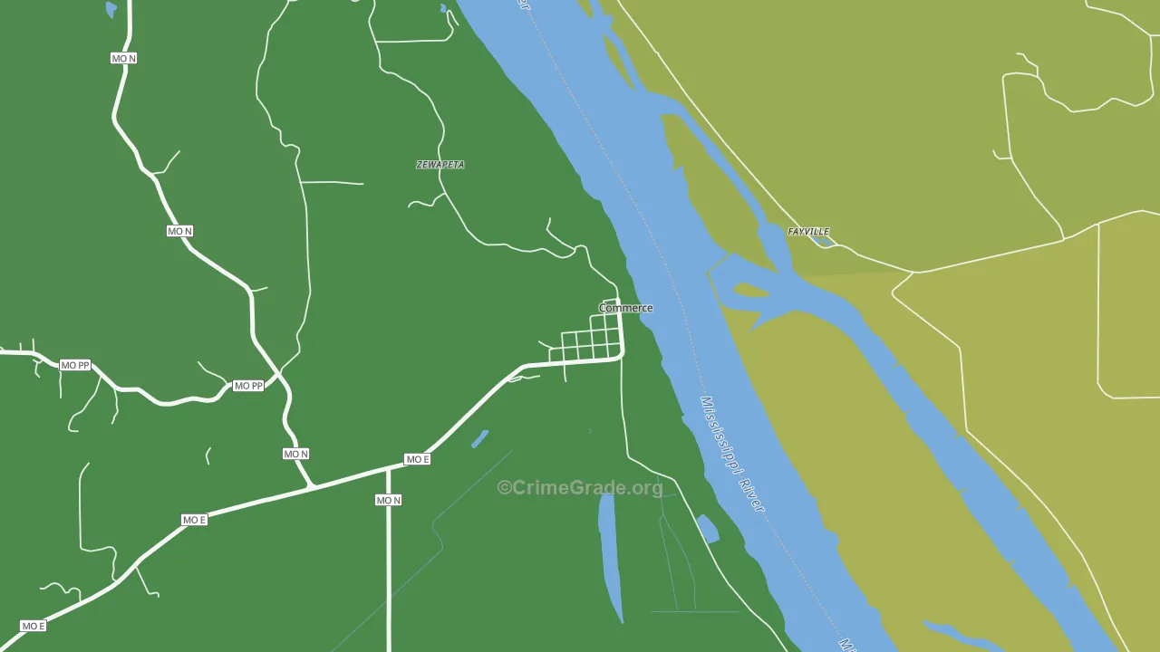63742, MO Map of Drug-Related Crime Rates