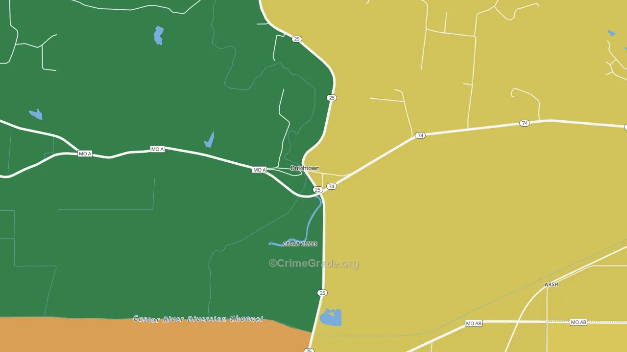 63745, MO Map of Drug-Related Crime Rates
