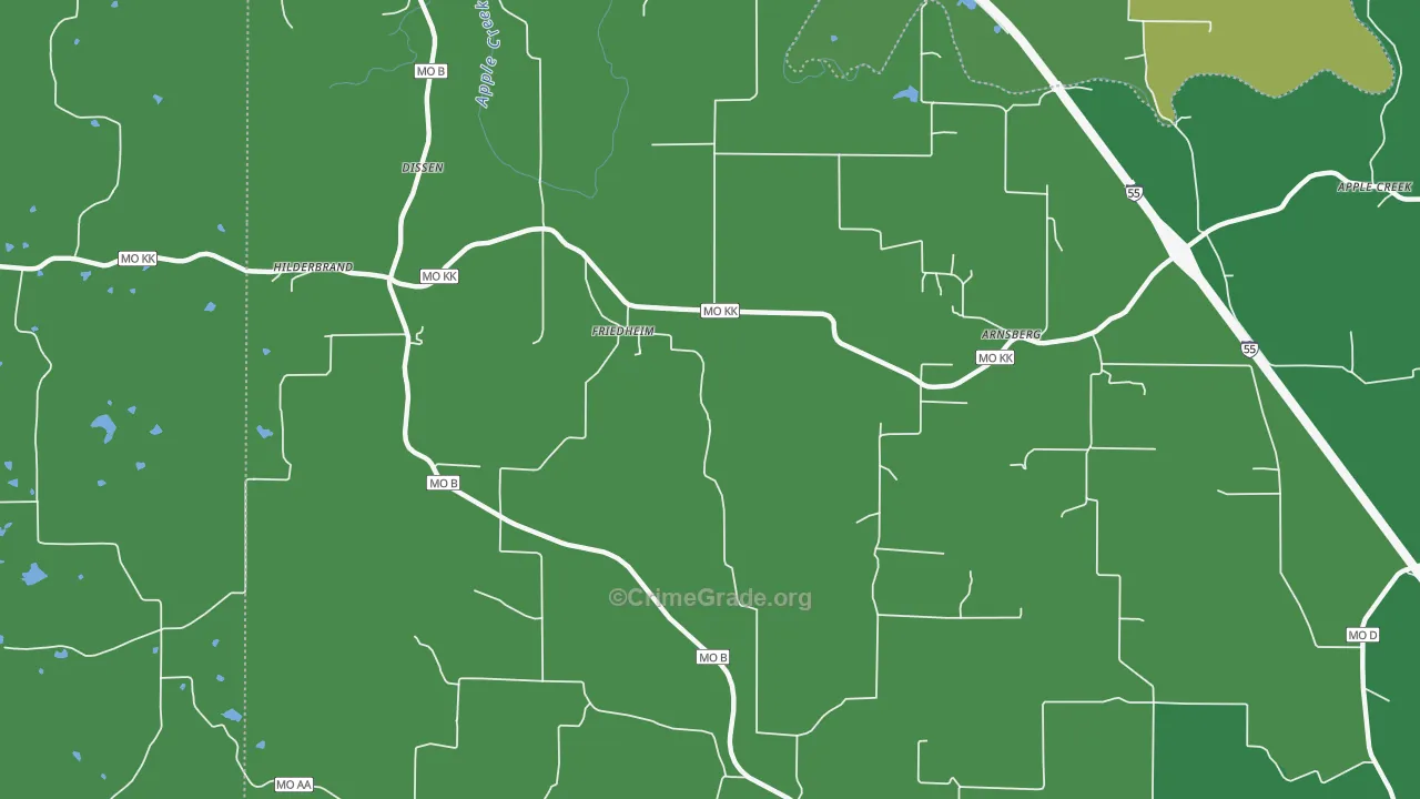 63747, MO Map of Drug-Related Crime Rates