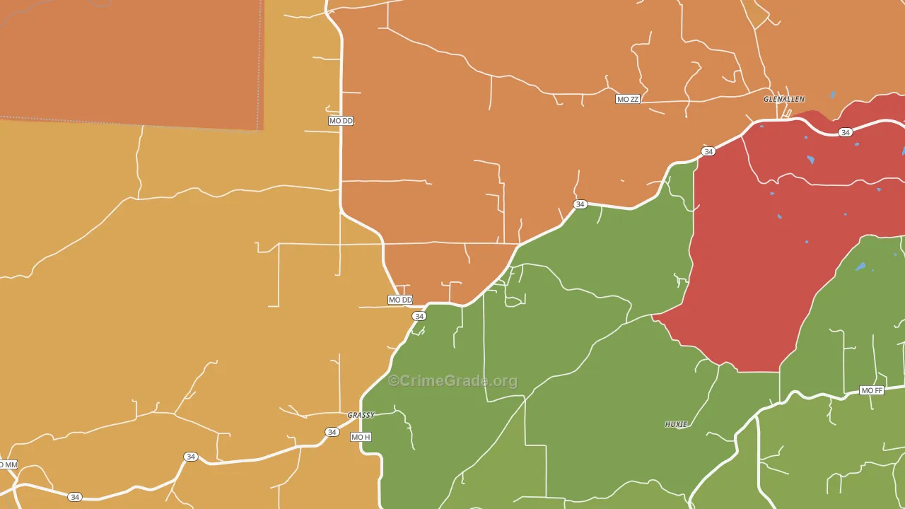 63751, MO Map of Drug-Related Crime Rates