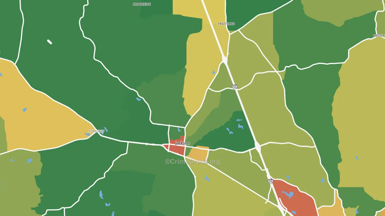 63755, MO Map of Drug-Related Crime Rates
