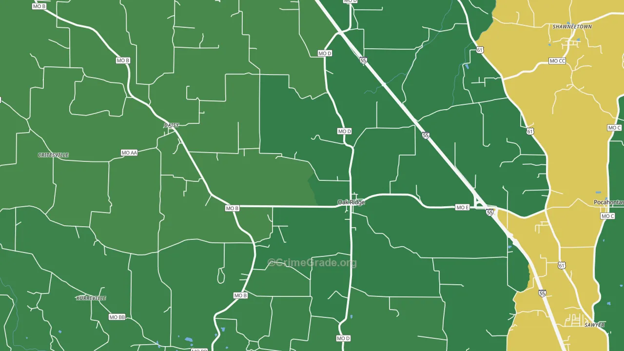 63769, MO Map of Drug-Related Crime Rates