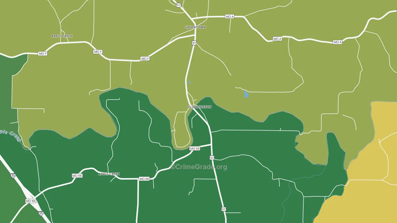 63770, MO Map of Drug-Related Crime Rates