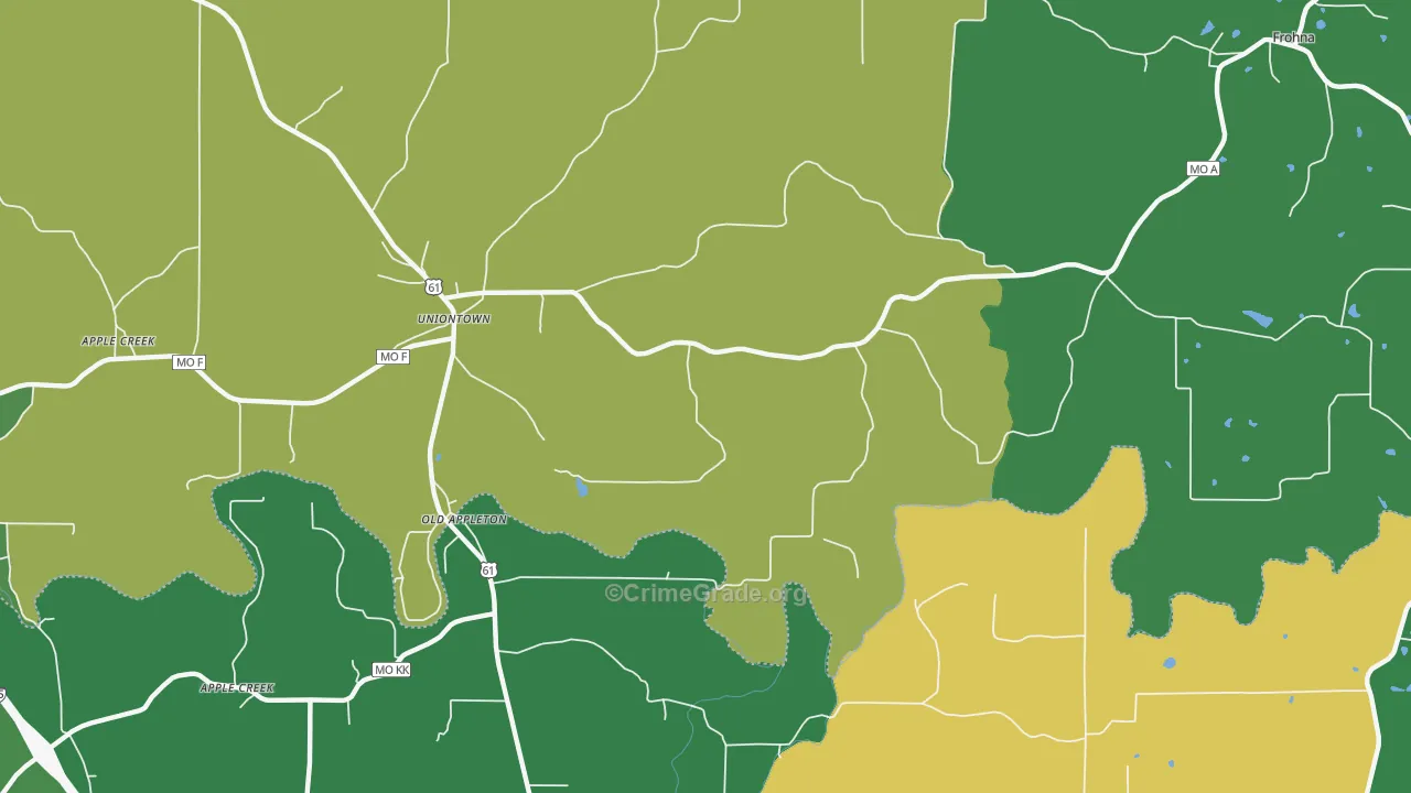 63783, MO Map of Drug-Related Crime Rates