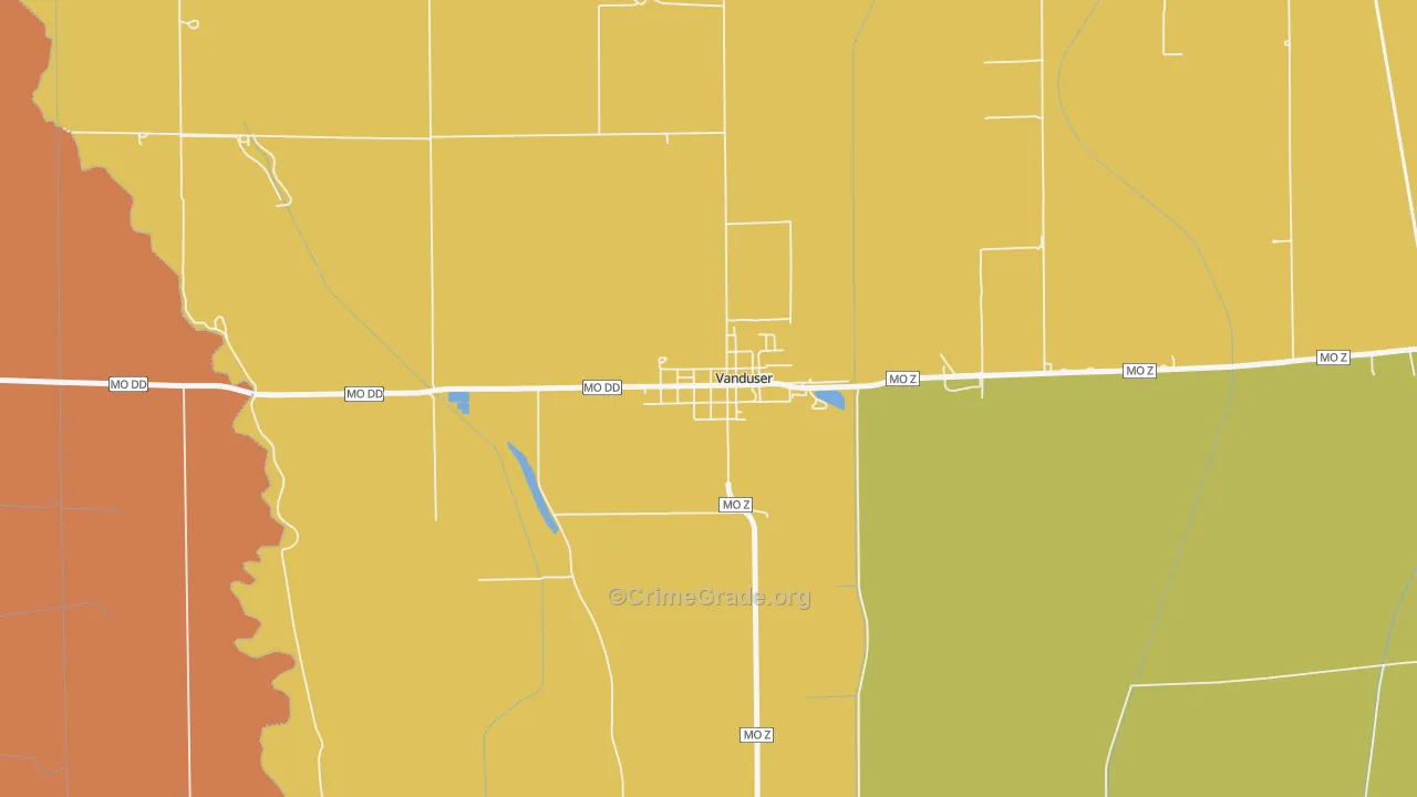 63784, MO Map of Drug-Related Crime Rates
