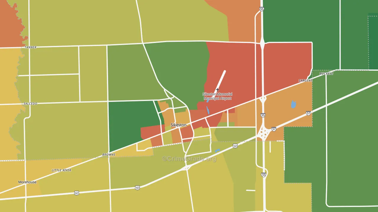 63801, MO Map of Drug-Related Crime Rates