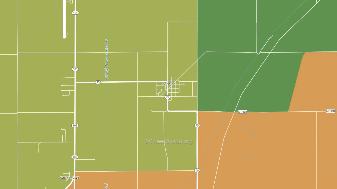 63820, MO Map of Drug-Related Crime Rates