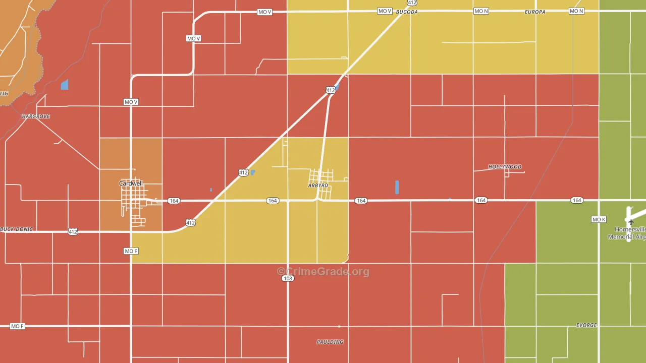 63821, MO Map of Drug-Related Crime Rates