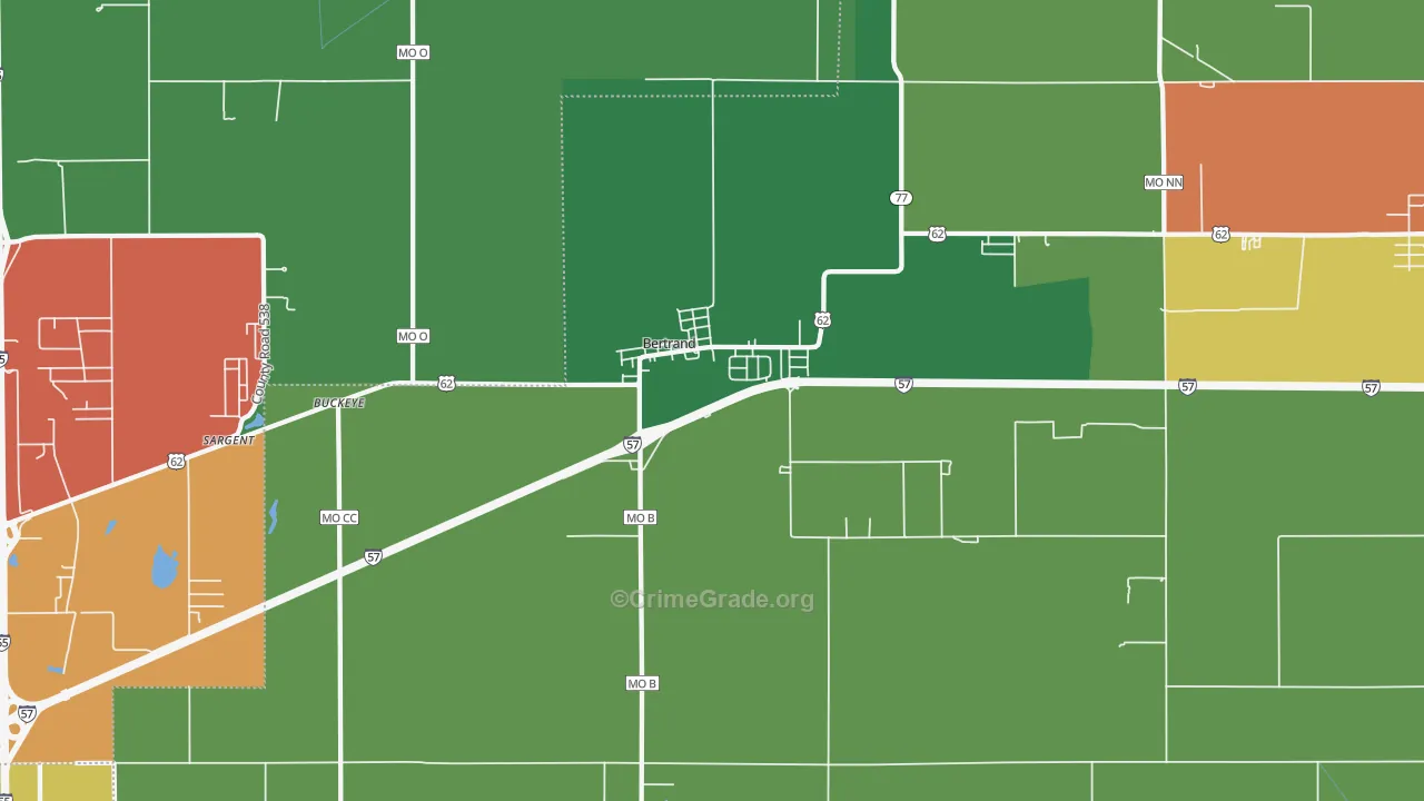 63823, MO Map of Drug-Related Crime Rates