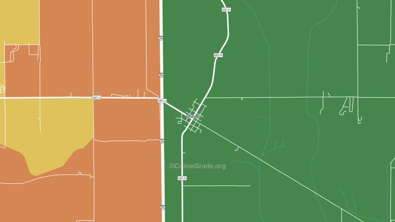 63824, MO Map of Drug-Related Crime Rates