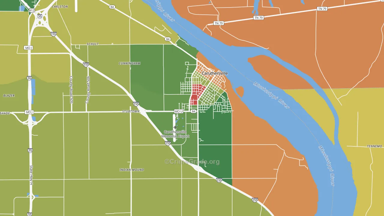 63830, MO Map of Drug-Related Crime Rates