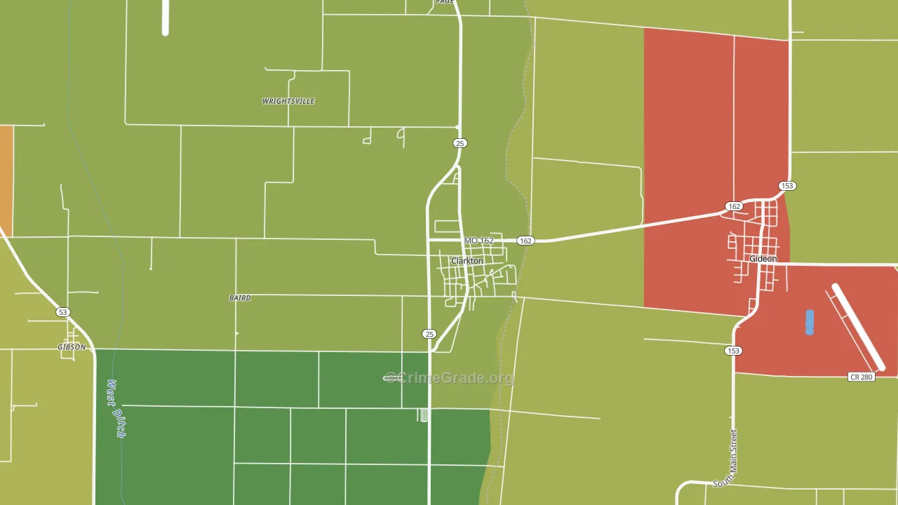 63837, MO Map of Drug-Related Crime Rates