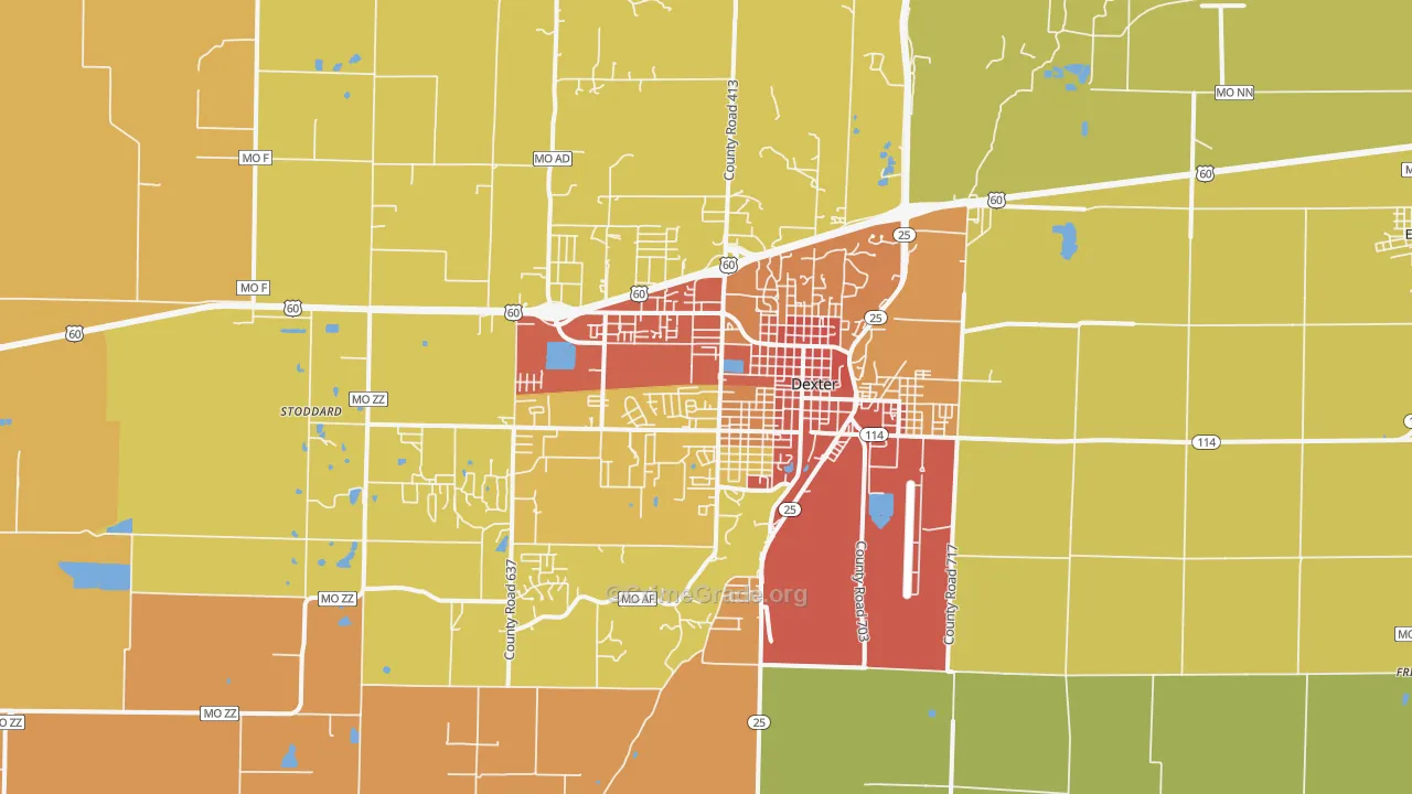 63841, MO Map of Drug-Related Crime Rates