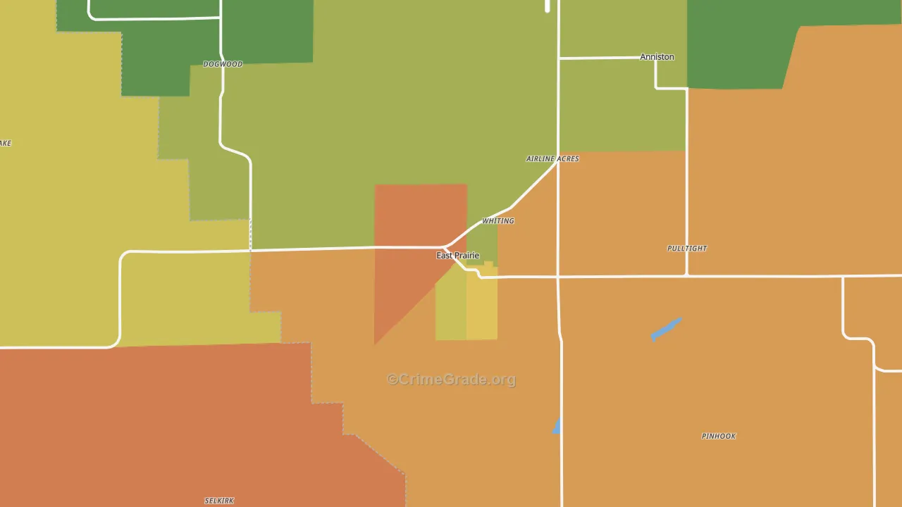63845, MO Map of Drug-Related Crime Rates