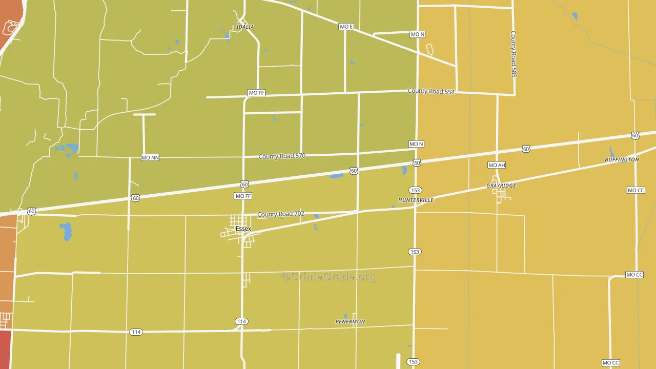 63846, MO Map of Drug-Related Crime Rates