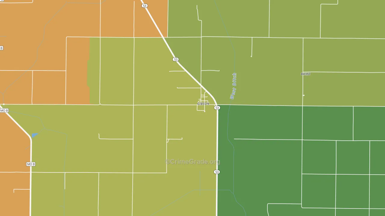 63847, MO Map of Drug-Related Crime Rates