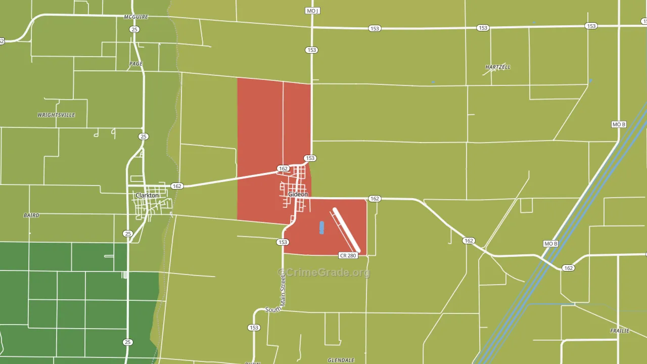 63848, MO Map of Drug-Related Crime Rates